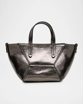 Brunello Cucinelli | Duo Mini Metallic Leather Shopper Tote Bag