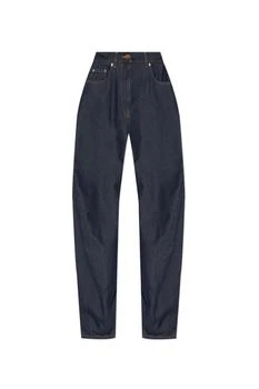 Versace | Versace Logo-Patch Wide Leg Jeans