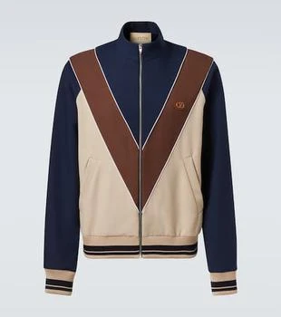 Valentino | Colorblocked logo zip-up sweatshirt