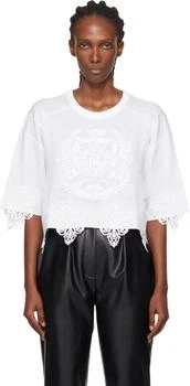 Balmain | White Emblem Baseball T-shirt
