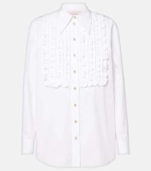 Valentino | Ruffled cotton poplin shirt