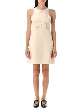 Prada | Prada Bow Detailed Sleeveless Mini Dress