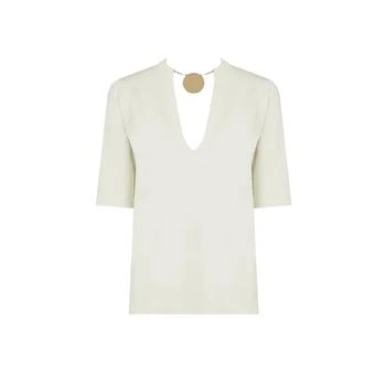 Virgin wool knit T-shirt