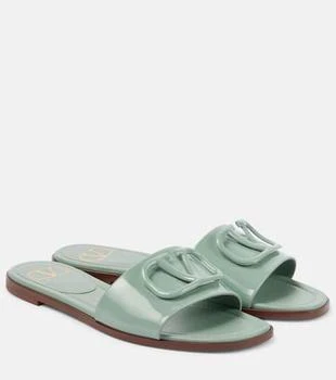 Valentino | VLogo Signature patent leather slides