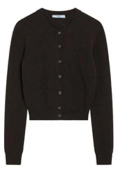 Prada | Prada Crewneck Button-Up Cardigan