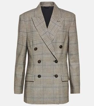 Brunello Cucinelli | Checked wool and cotton-blend blazer