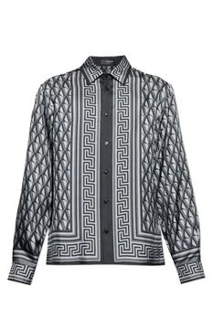 Versace | Versace Pattern-Printed Long-Sleeved Shirt