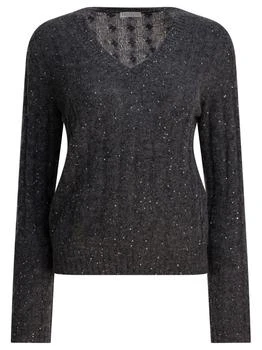Brunello Cucinelli | Brunello Cucinelli V-Neck Knitted Sweater