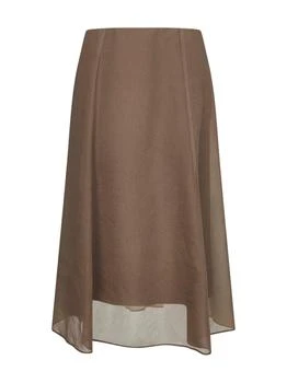 Brunello Cucinelli | Brunello Cucinelli Flared Hem Midi Skirt