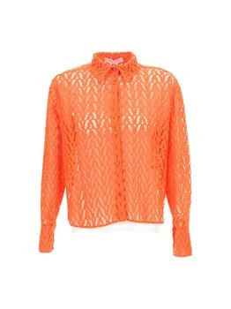 Valentino | Valentino Long-Sleeved Lace Shirt