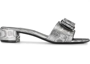 Salvatore Ferragamo | Women's Double Bow Sandal In Silver