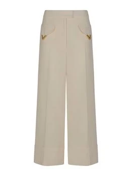 Valentino | Valentino Logo Plaque Wide Leg Pants
