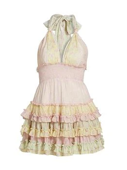 Quintelle Halterneck Ruffled A-Line Minidress