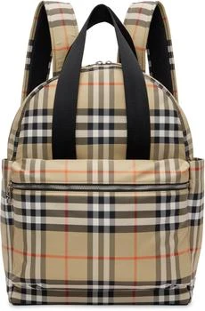 Burberry | Kids Beige Check Baby Changing Backpack