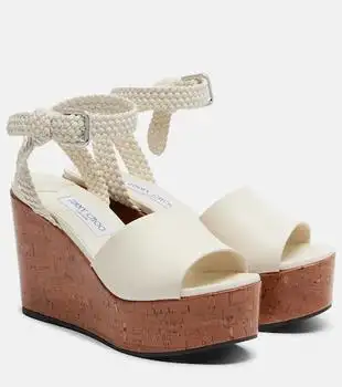 Jimmy Choo | Jory leather wedge sandals