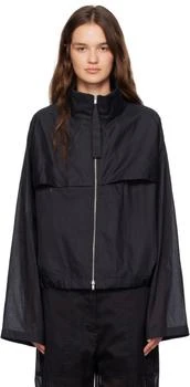 Jil Sander | Black Cotton Muslin Jacket