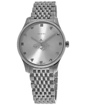 Gucci | Gucci G-Timeless Silver Dial Stainless Steel Women's Watch YA1264153