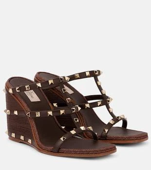 Valentino | Rockstud leather wedge mules