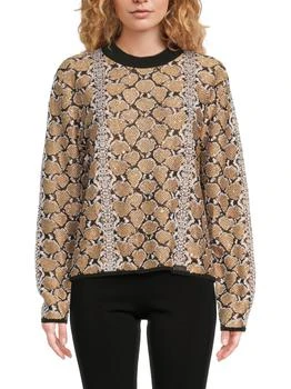 Balmain | Glitter Snakeskin Jacquard Sweater