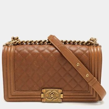 Chanel | Chanel Boy Medium Brown Leather Shoulder Bags