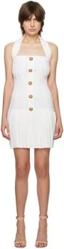 Balmain | White Halter Minidress
