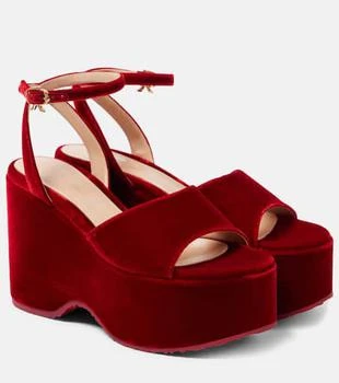Gianvito Rossi | Velvet wedge sandals