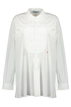 Prada | Prada Embroidered Long-Sleeved Shirt