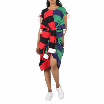 Burberry | Burberry - Striped Cotton Reconstructed Rugby Shirt Dress