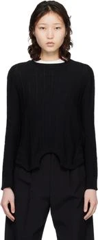 MM6 | Black Upside Down Sweater