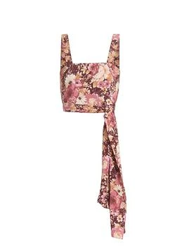 Chloé | Floral Drape Crop Top