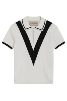 Valentino | Valentino Zip Detailed Short-Sleeved Knitted Top