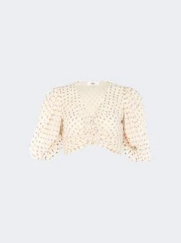 Chloé | Chloé Ruched Jacquard Cropped Top