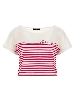 Balmain | Balmain Mariniere Cropped T-Shirt