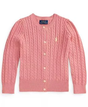 Ralph Lauren Girls
 2T-6X Mini-Cable Front-Button Cardigan