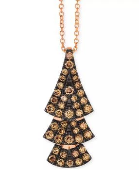 Le Vian | Chocolate Diamond Tiered 18" Pendant Necklace (5/8 ct. t.w.) in 14k Rose Gold
