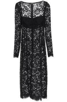 Dolce & Gabbana | Dolce & Gabbana Lace Long-Sleeved Midi Dress
