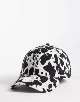 New Era NY Yankees 9forty womens cow print cap in multi