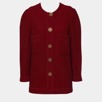Chanel | Chanel Red Vintage Button-Up Cardigan L