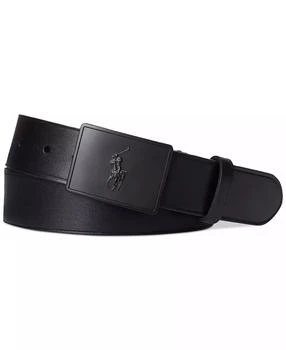 Ralph Lauren Men
s Plaque-Buckle Leather Belt