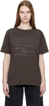 MAISON MARGIELA | Brown Numerical Cotton T-shirt