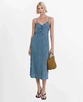 Women's Striped Gathered Dress