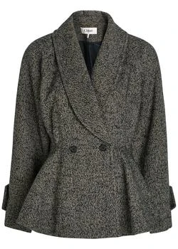 Chloé | Herringbone peplum wool-blend jacket