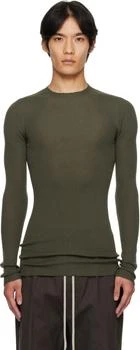 Rick Owens | Khaki Concordians Ribbed Round Neck Sweater