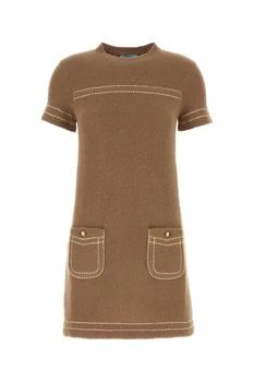 Prada | Prada Short Sleeved Crewneck Mini Dress