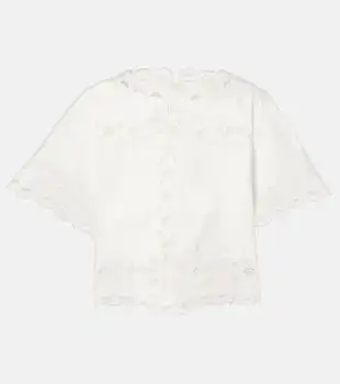 Isabel Marant | Parissa embroidered cotton crop top