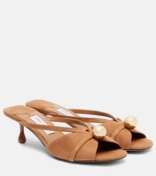 Jimmy Choo | Siva 50 embellished suede mules