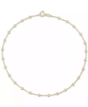 Macy's | Beaded Ankle Bracelet in 10k Gold