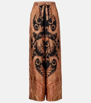 Zimmermann | Hypnotic silk wide-leg pants