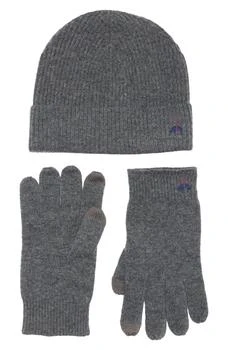 Brooks Brothers Wool Blend Beanie 
Gloves Set