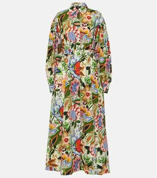 ETRO | Floral cotton midi shirt dress